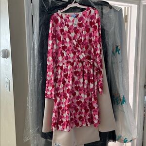 Draper James Pink and Red Heart Kids Dress